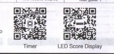 QR-коди відеоінструкцій для таймера та LED-табло